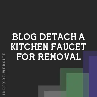 How to Detach a Kitchen Faucet for Removal: A Step-by-Step DIY Guide | Logo - Indexof